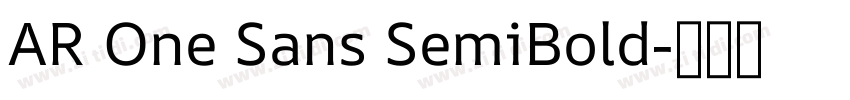 AR One Sans SemiBold字体转换